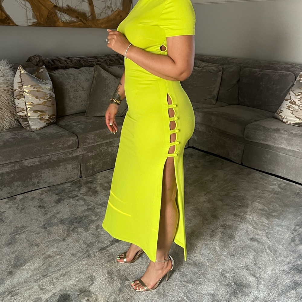 ZARA BUTTONED CUT OUT DRESS